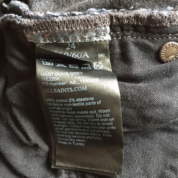 All saints skinny jeans W24 X 28 - Picture 8 of 8